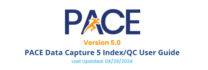 pace data capture index qc user guide