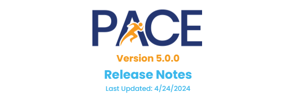 PACE Release Notes Version 5.0.0