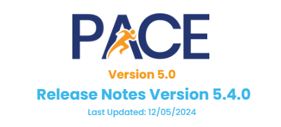 PACE Release Notes Version 5.4.0