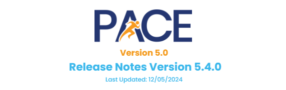 PACE release notes 5.4.0