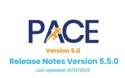 PACE Release Notes Version 5.5.0